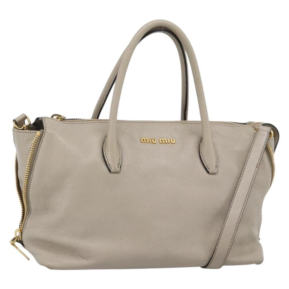 Miu Miu Matelasse Handbag Gray